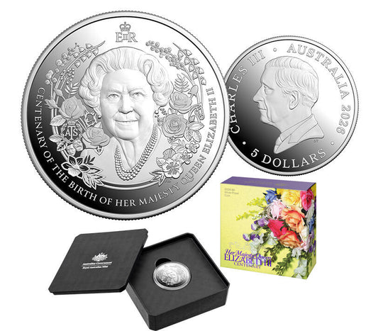 2026 $5 Centenary of the Birth of Queen Elizabeth II – 1oz Silver Proof Coin
