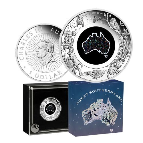 2026 $1 Great Southern Land – Nocturnal 1oz Silver Proof Matrix Opal Coin