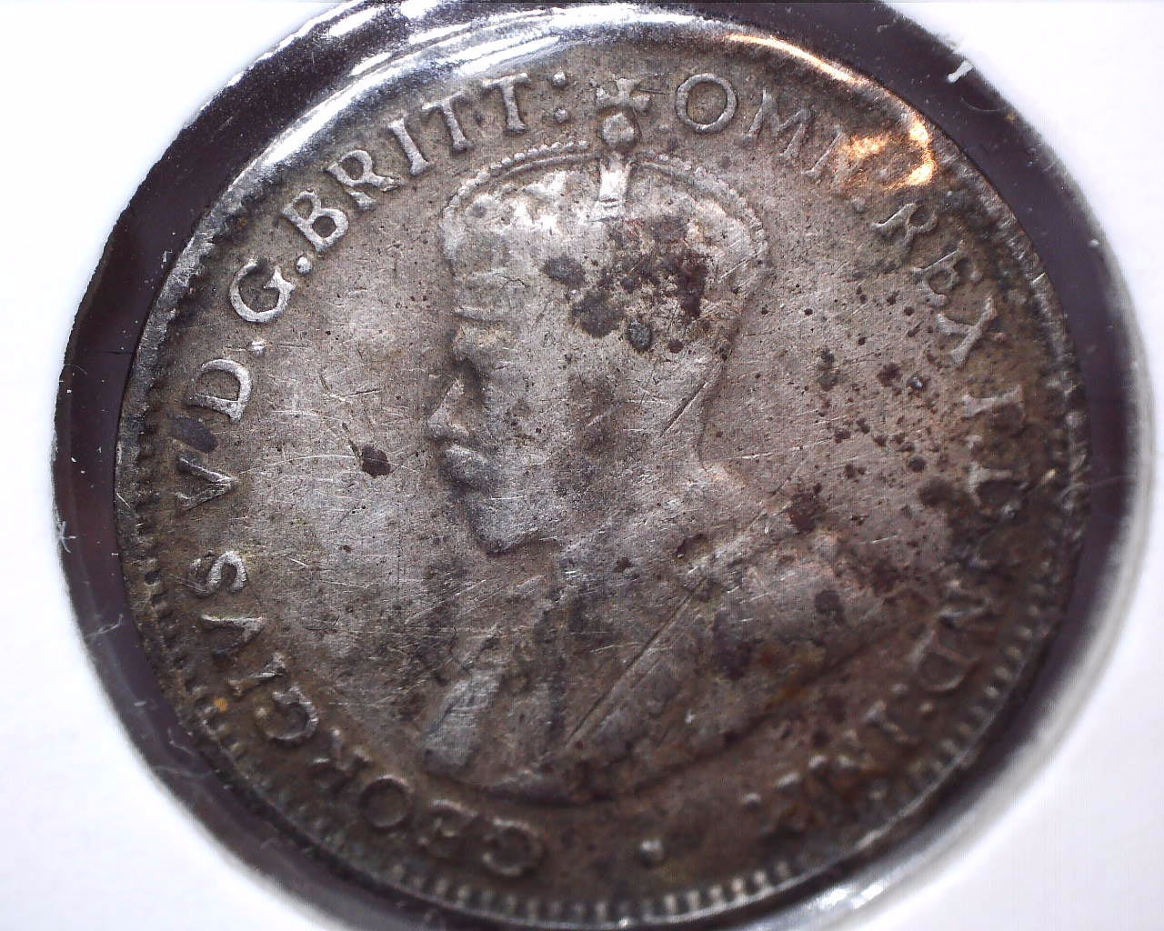 1922 Australian Three Pence - 92.5% Silver - Rotation Error