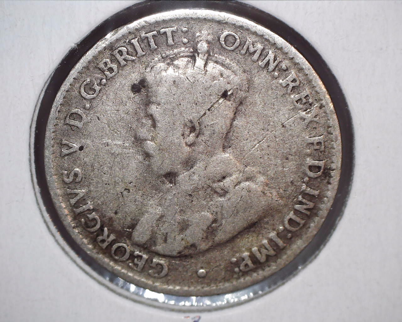 1922 Australian Three Pence - 92.5% Silver - Rotation Error