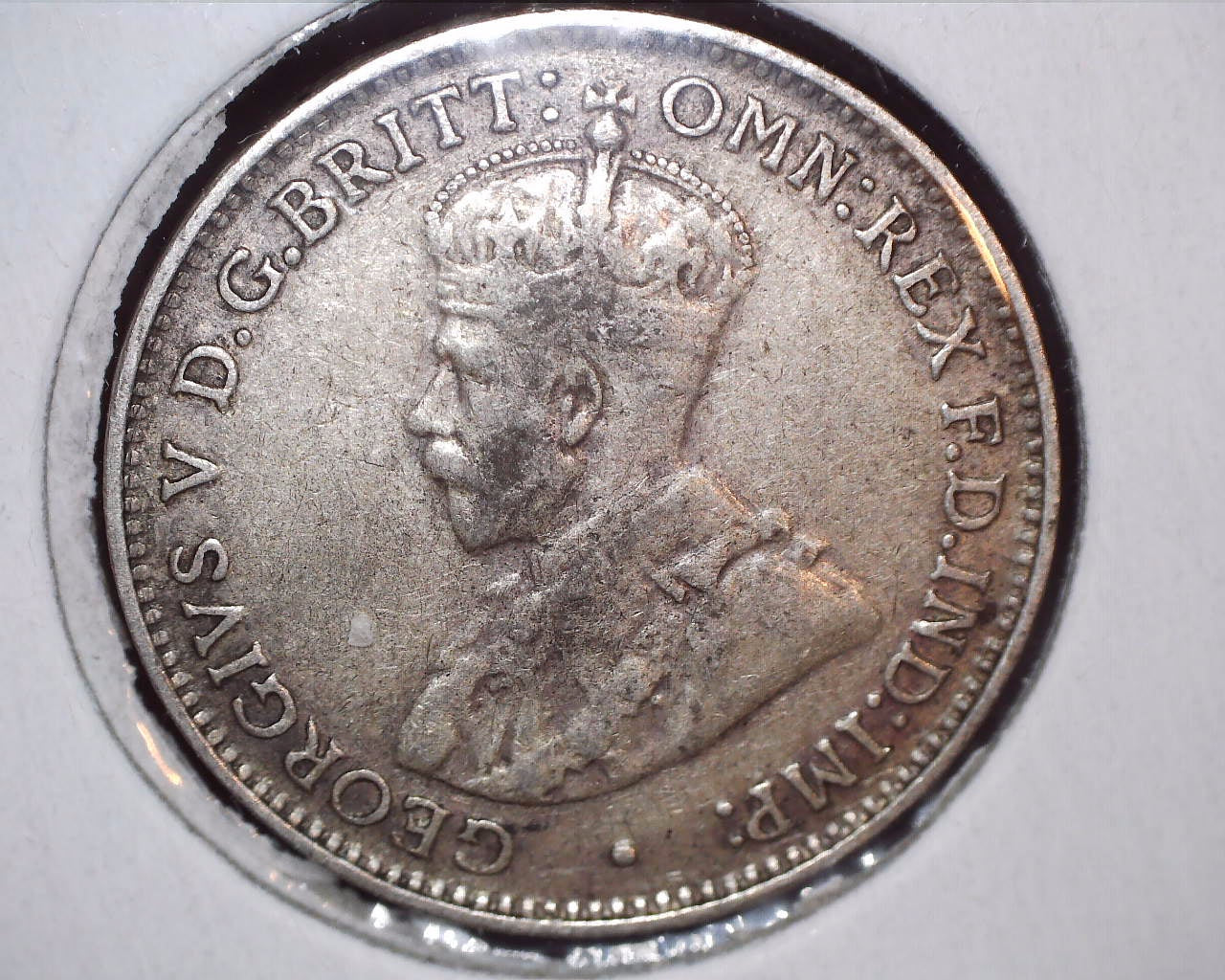 1928 Australian Three Pence - 92.5% Silver - Doubling Error