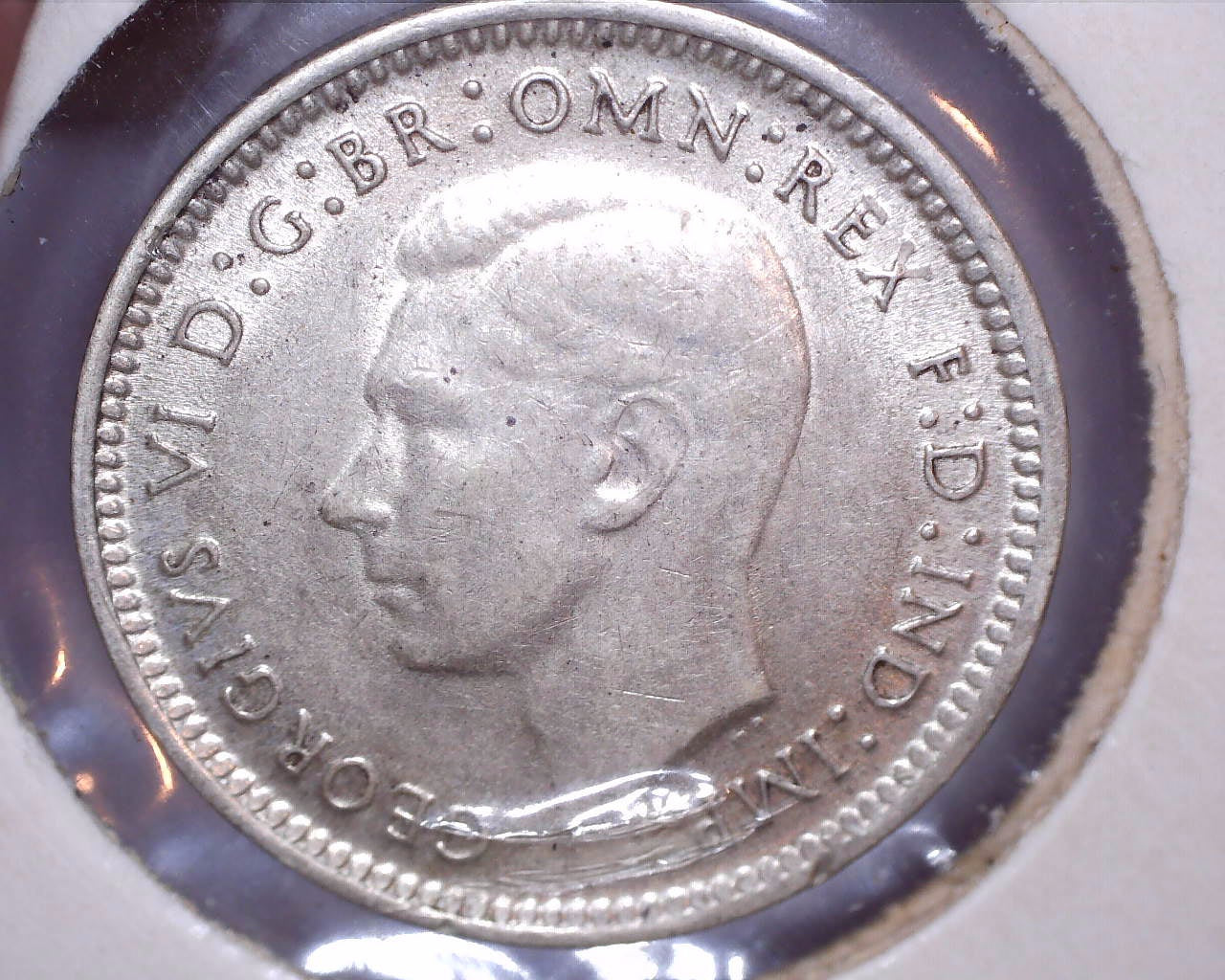 1944 - S Australian Three Pence - 92.5% Silver - No Serif on Mintmark Error