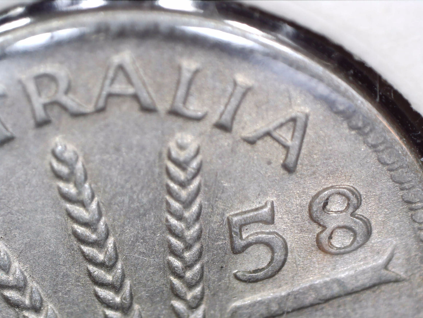 1958 Australian Three Pence - 50% Silver - Doubling Error