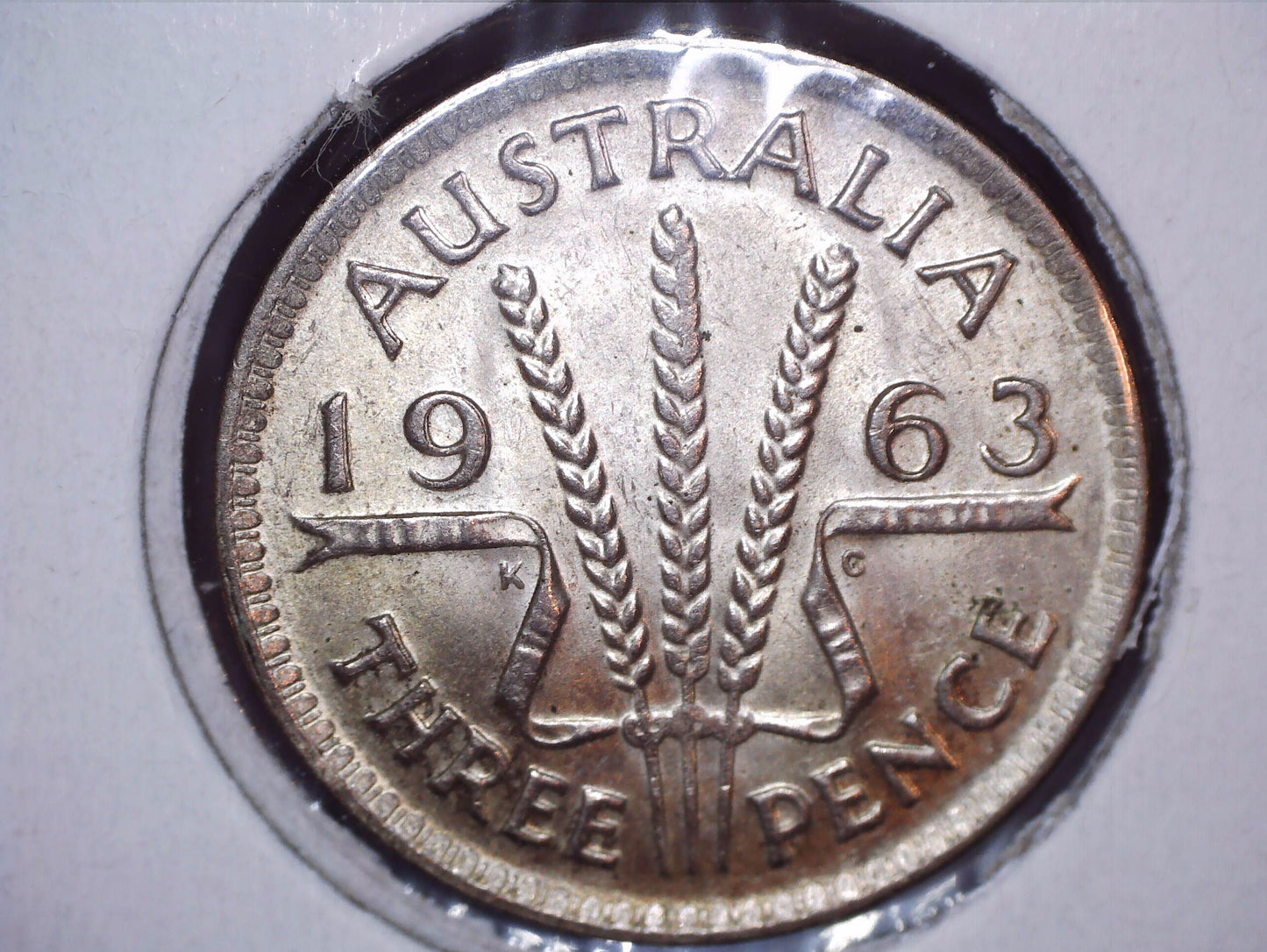 1963 Australian Three Pence - 50% Silver - Doubling Error