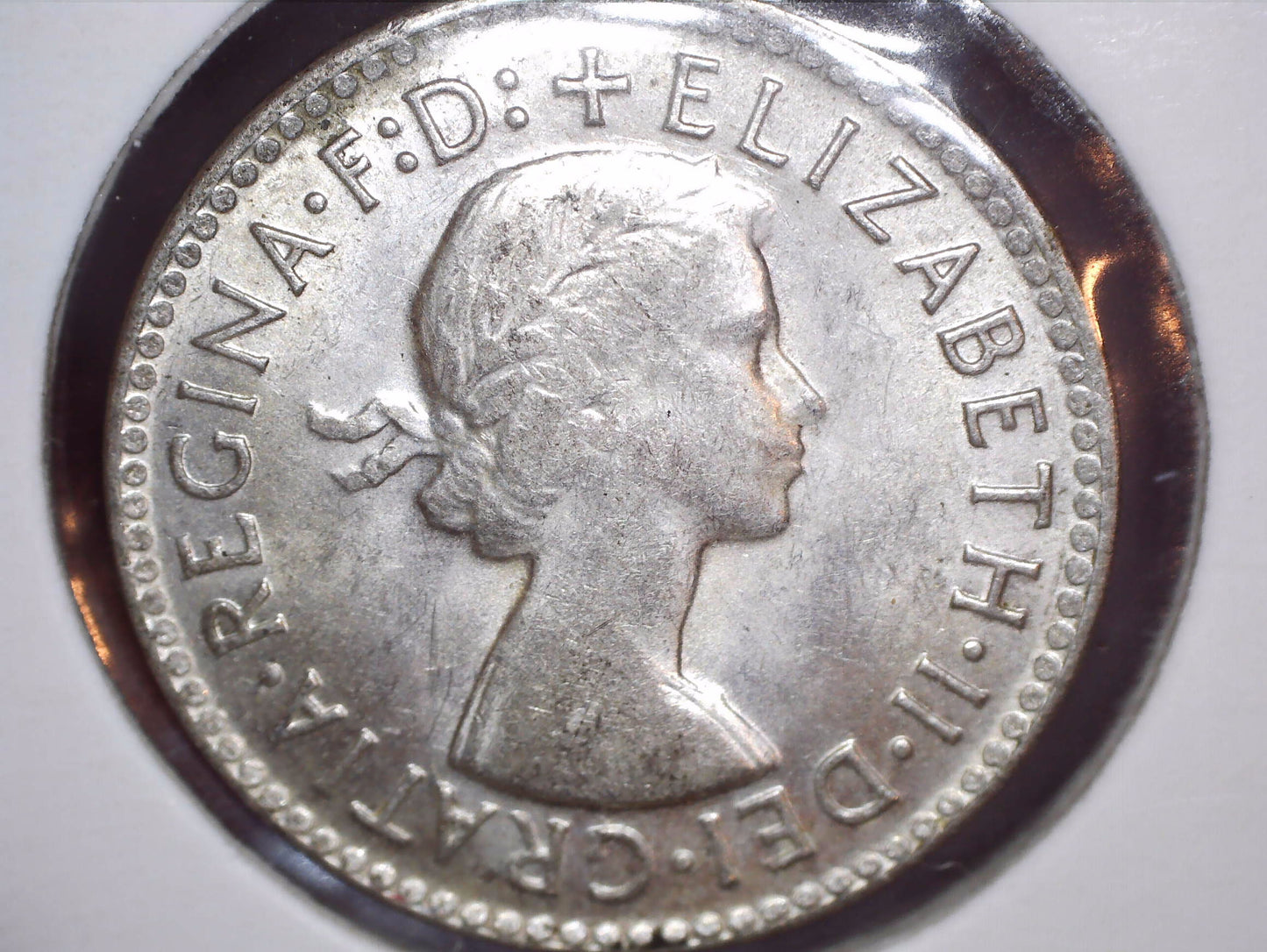 1963 Australian Three Pence - 50% Silver - Weak Strike Error