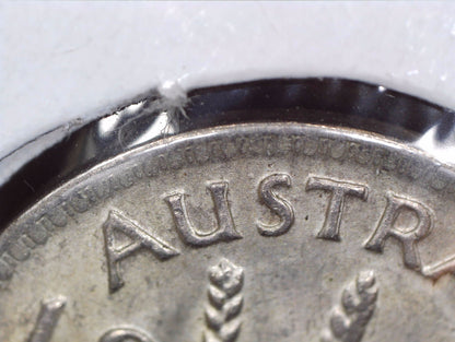 1963 Australian Three Pence - 50% Silver - Doubling Error