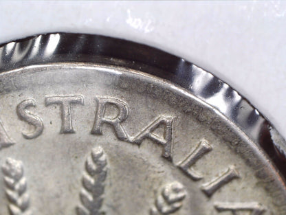 1963 Australian Three Pence - 50% Silver - Doubling Error