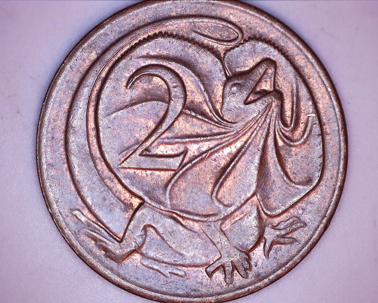 1981 Australian 2 cent coin - Missing SD & Doubling Error