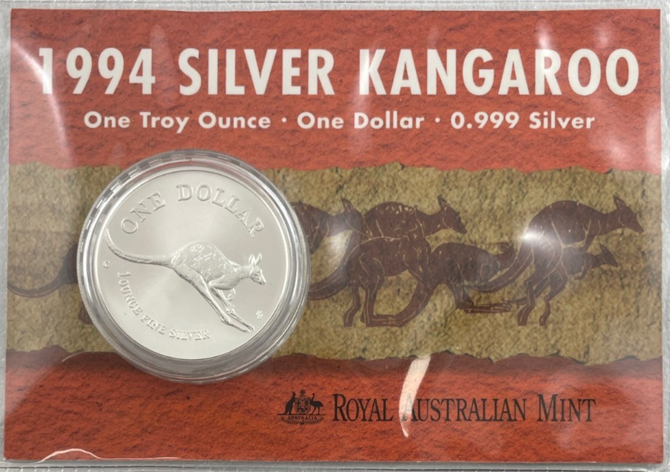 1994 Australia 1oz Silver Kangaroo Uncirculated Coin