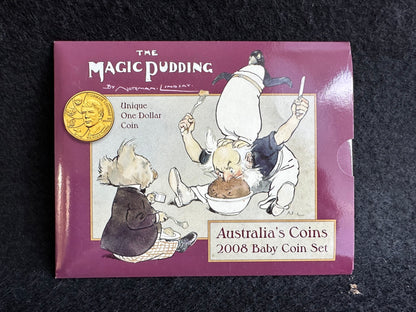 2008 Royal Australian Mint Coin Set Magic Pudding Baby