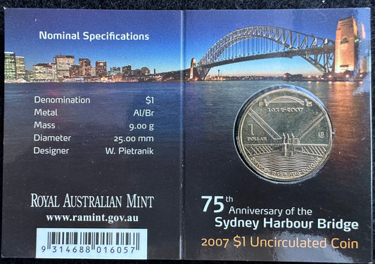 2007 75th Anniversary of the Sydney Harbor Bridge ‘B’ Privy Mark Carded Coin