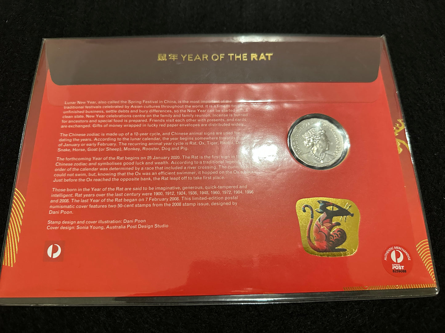 2020 50 Cent Coin PNC Impressions Year of the Rat Prestige CoA 187/888