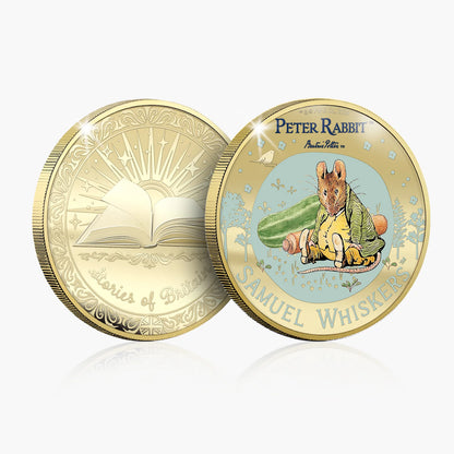 Stories of Britain Beatrix Potter Samuel Whiskers Gold Plated BU Commemorative