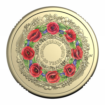 2025 $2 Poppy Wreath - 80 Years On Remembering the Second World War Premium Uncirculated Coin