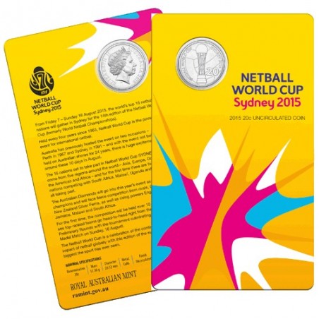 2015 20c Netball World Cup Uncirculated Coin