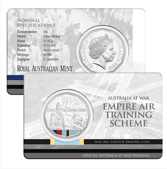 2015 Australians at War - Empire Air Training Scheme 50 cent Uncirculated Decimal Coin