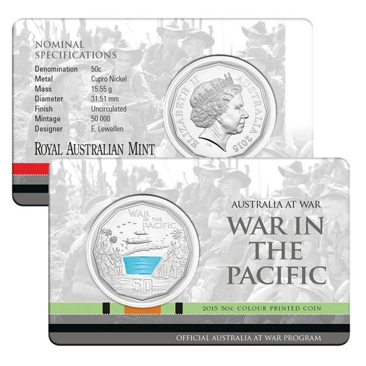 2015 Australians at War - War in the Pacific 50 cent Uncirculated Decimal Coin