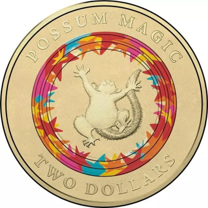 2017 $2 two dollar coin POSSUM MAGIC - Red - Low mintage - CIRCULATED