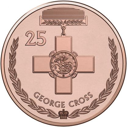 2017 Legends Of The Anzacs Australian 25 Cent Coin - George Cross