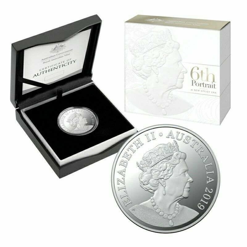 2019 $1 Fine Silver Proof Coin - 6th Portrait Double Header - Clark and Rank-Broadley Effigies