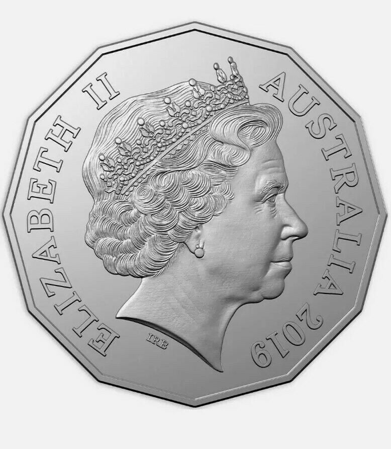 2019 Australian 50 Cent Coin – IRB Effigy | Low Mintage 1.1 Million | Uncirculated