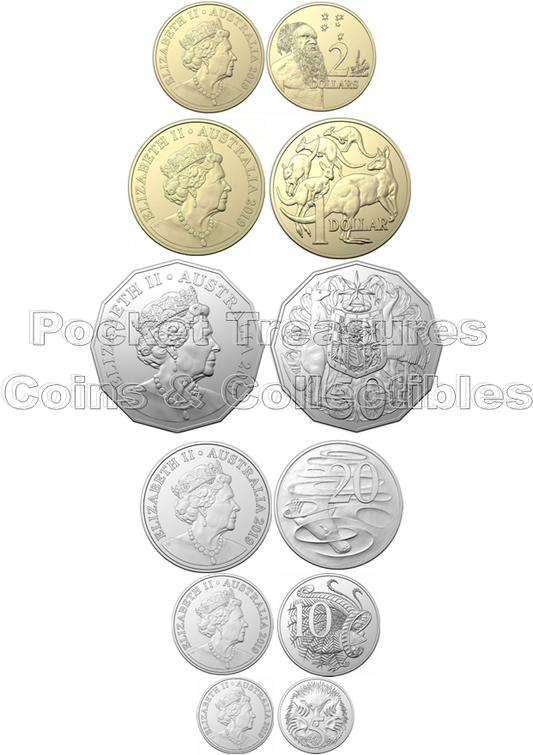 2019 Australian Coin Set - JC / Jody Clark Effigy - 6 Coins UNC from mint bags