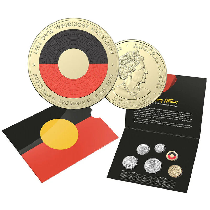 2021 50th Anniversary Of The Australian Aboriginal Flag Unc Year Set