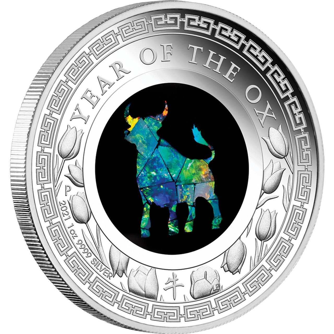 2021 Australian Opal Lunar Series Year of the Ox 1oz Silver Proof Coin