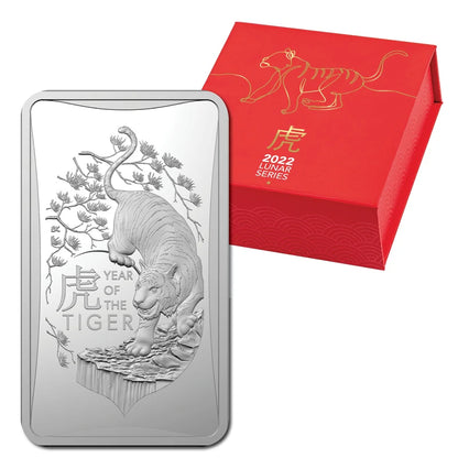2022 Lunar Year of the Tiger – $1 1/2 oz Fine Silver Ingot (99.99% Pure Silver)