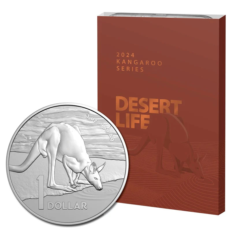 2024 Kangaroo Series – Desert Life 1oz Silver Frosted Uncirculated Coin