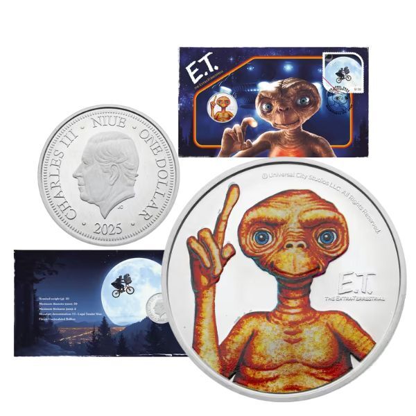 2025 $1 The Extra-Terrestrial (E.T.) Postal Numismatic Cover (PNC)