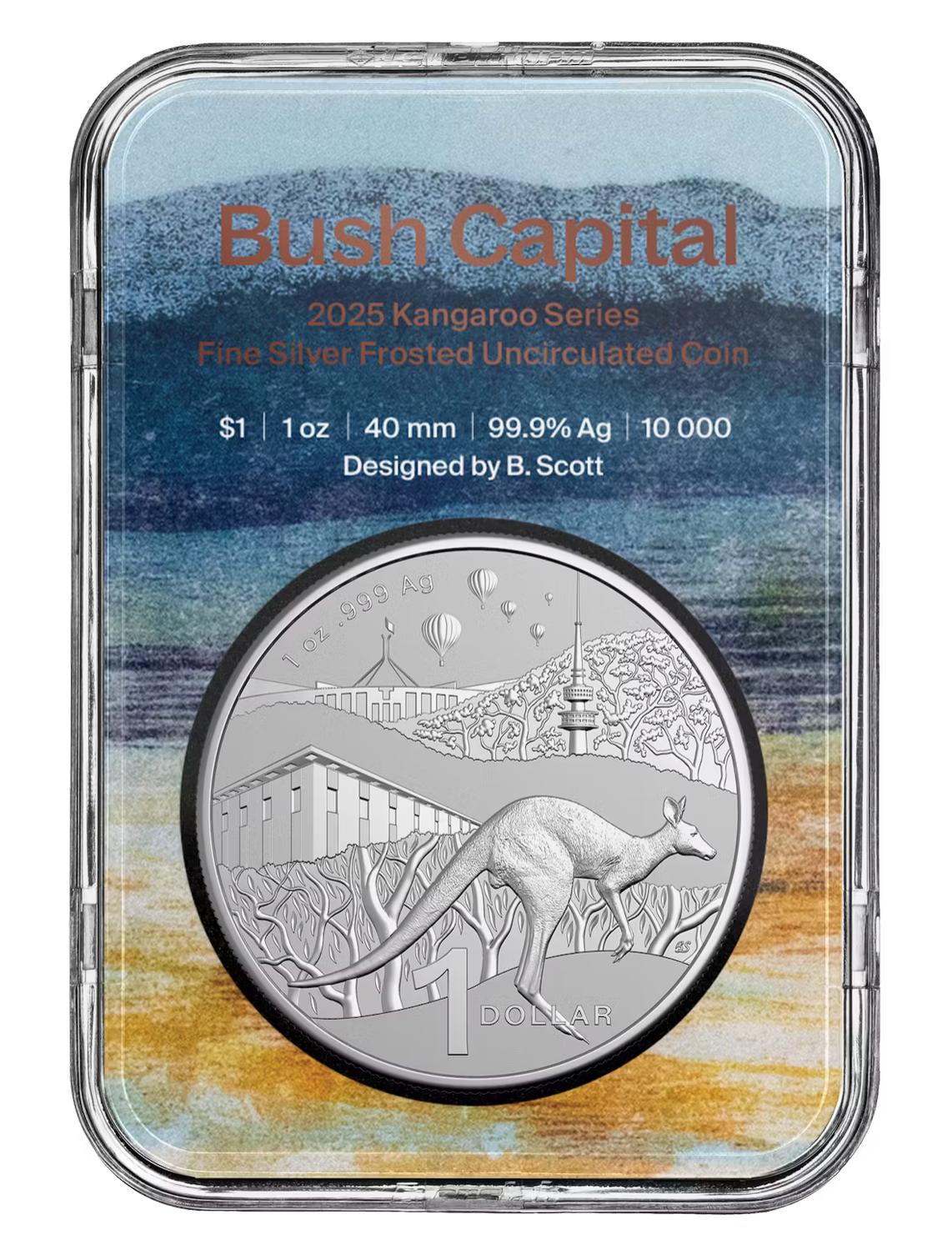 2025 $1 Kangaroo Series 1oz Silver Uncirculated Coin – Bush Capital