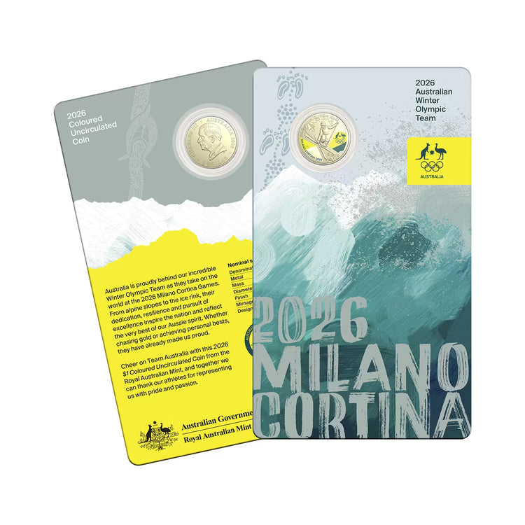 2026 Winter Paralympics $1 Coloured Uncirculated Coin