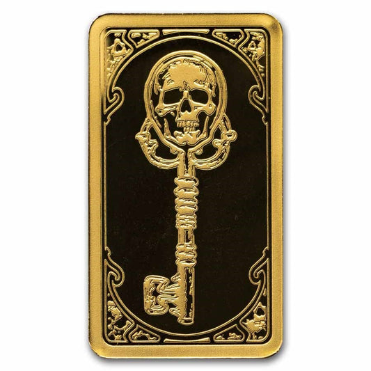 2026 Liberia $20 Skeleton Key 1/200oz .999 Fine Gold Coin Bar