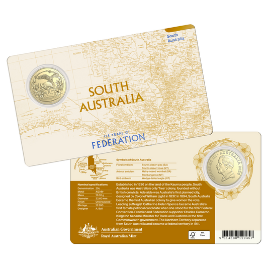 2026 South Australia 25c – 125th Anniversary of Federation