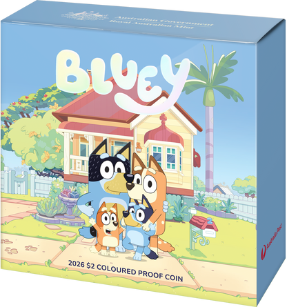 2026 Bluey Coloured Proof Coin – Premium Collector Edition