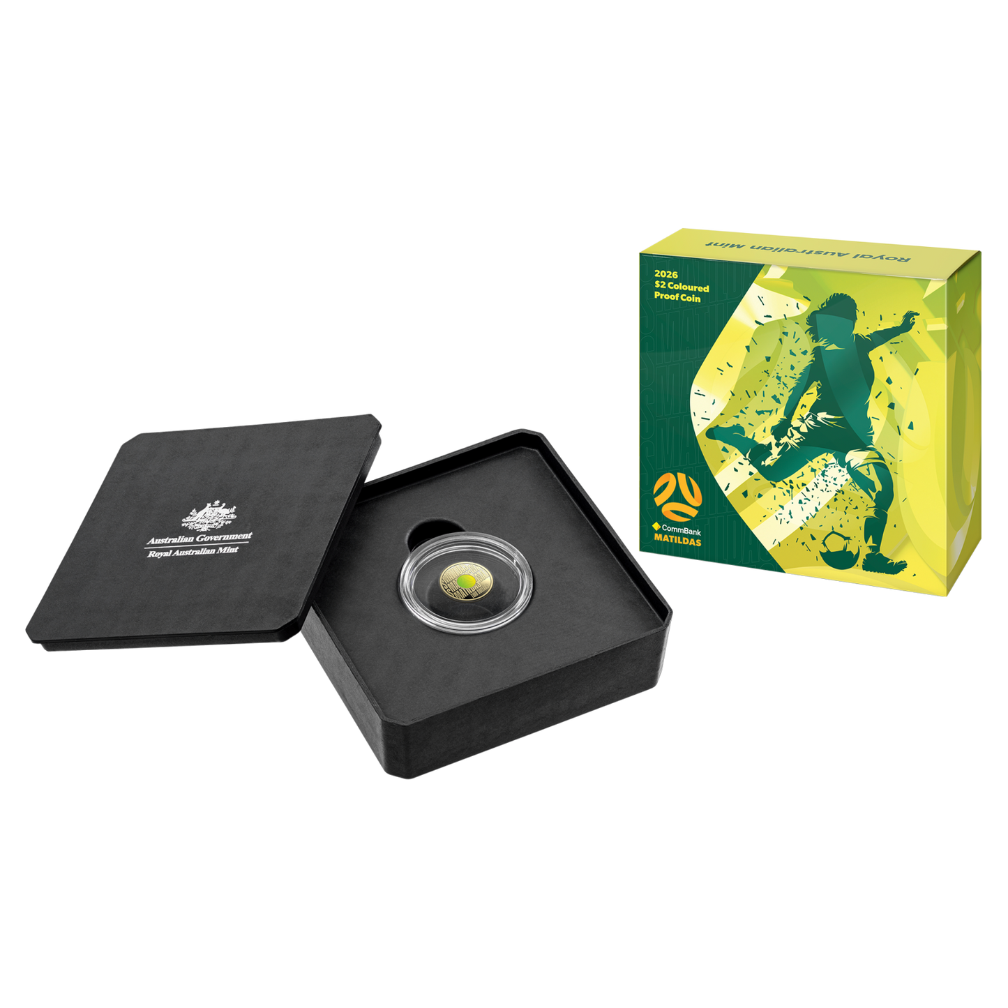2026 CommBank Matildas $2 Coloured Proof Coin