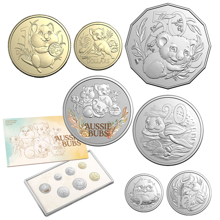 2026 Aussie Bubs Six-Coin Uncirculated Baby Year Set