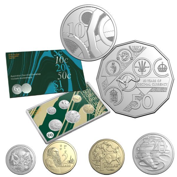 2026 Six-Coin Uncirculated Year Set – 60th Anniversary of Australian Decimal Currency