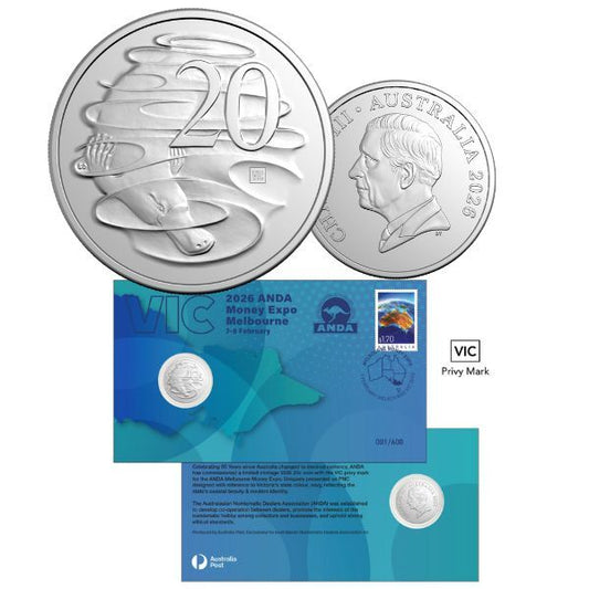 2026 20c ‘VIC’ Privy Mark PNC – Melbourne ANDA Money Expo Special