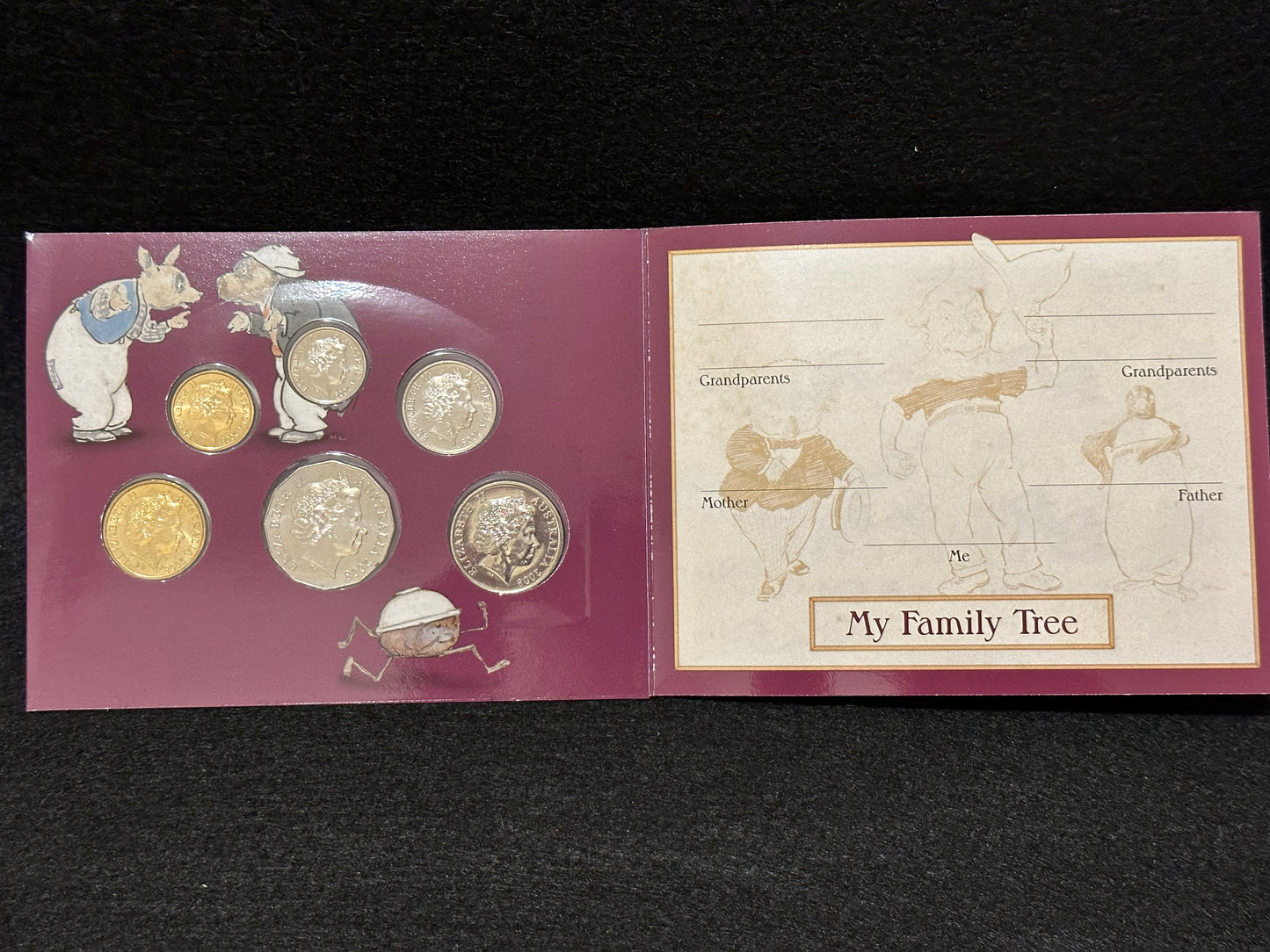 2008 Royal Australian Mint Coin Set Magic Pudding Baby