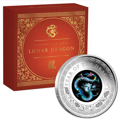 2024 Australian Opal Lunar Series Year of the Dragon 1oz Silver Proof Coin