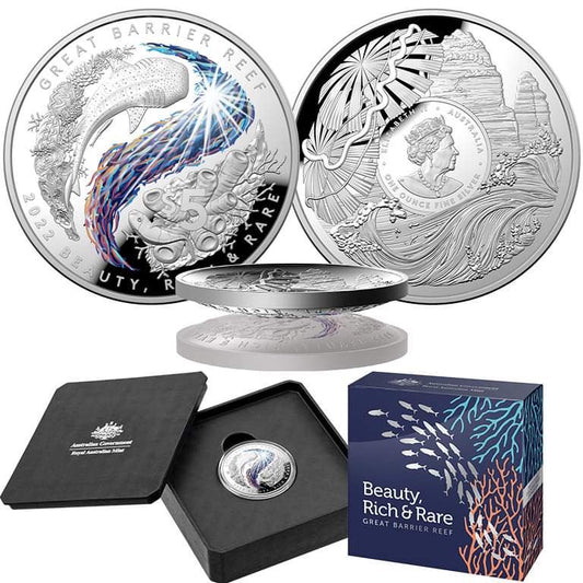 2022 $5 Beauty, Rich & Rare - Great Barrier Reef Silver Proof Domed Coin