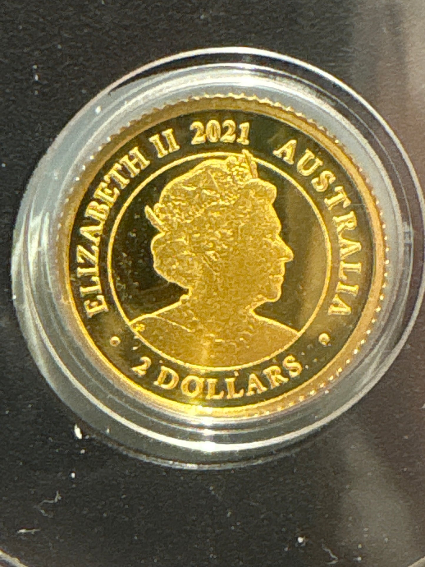 2021 $2 Australian Kangaroo Miniature Gold coin .5 grams