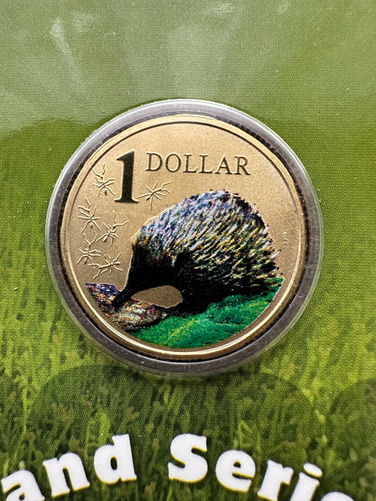 2009 Land Series - Echidna One Dollar ($1) Uncirculated Australian Decimal Coin