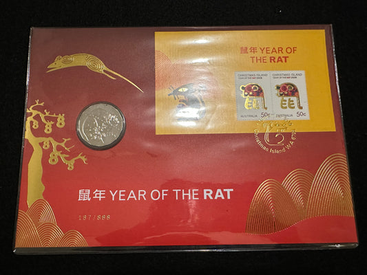 2020 50 Cent Coin PNC Impressions Year of the Rat Prestige CoA 187/888