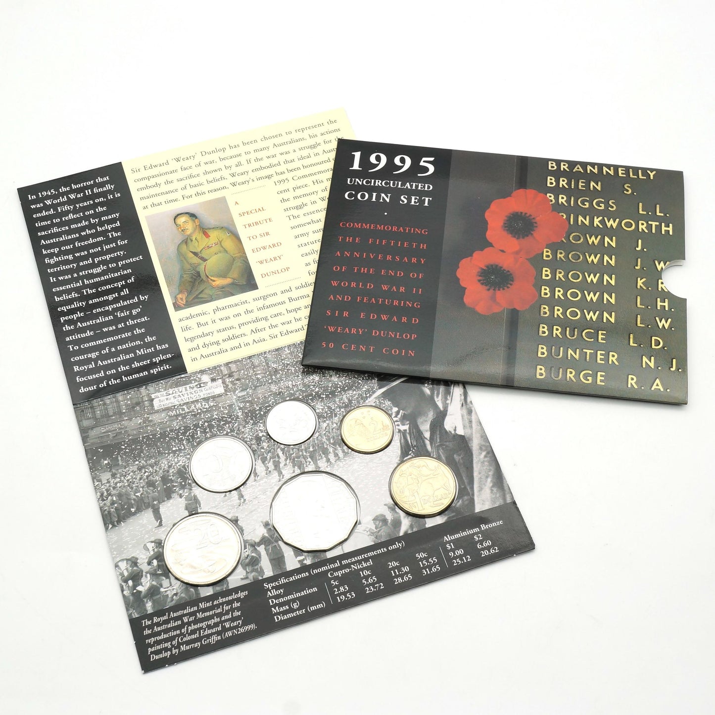 1995 Royal Australian Mint Uncirculated Six Coin Year Set