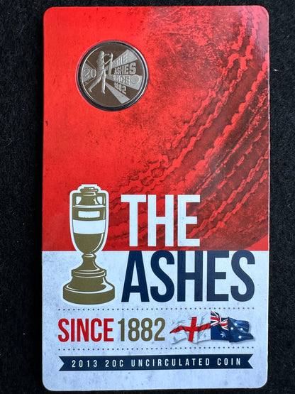 2013 Twenty Cent The Ashes (20c) Uncirculated Australian Decimal Coin