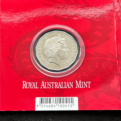 2012 Royal Australian Mint Fifty Cents 50c Lunar New Year of the Dragon Tetra-Decagonal Lunar Series Coin