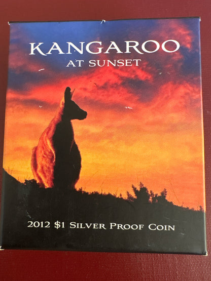 2012 $1 Kangaroo at Sunset Silver Proof Coin